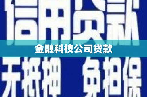 阿合奇金融科技公司贷款