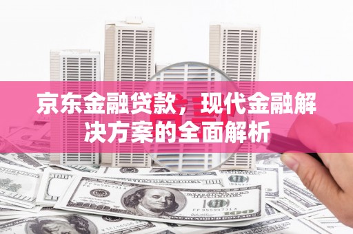 阿合奇京东金融贷款，现代金融解决方案的全面解析