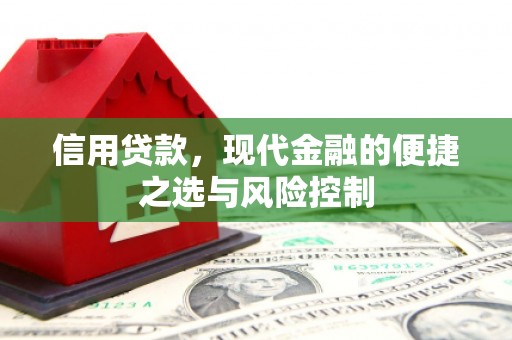 阿合奇信用贷款，现代金融的便捷之选与风险控制