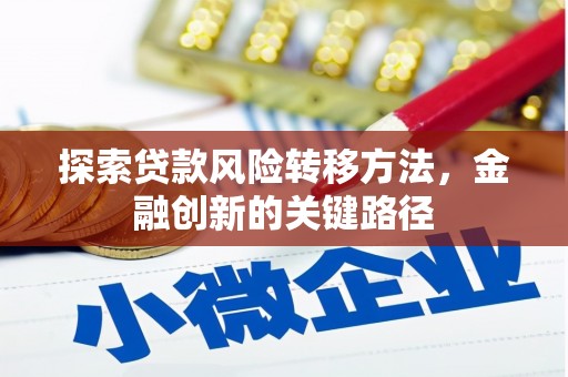 阿合奇探索贷款风险转移方法，金融创新的关键路径