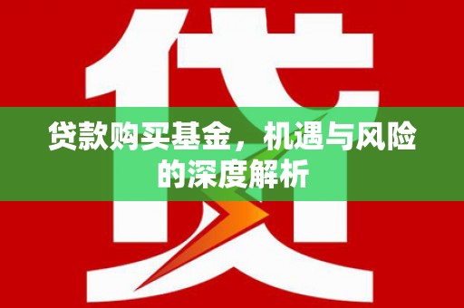 阿合奇贷款购买基金，机遇与风险的深度解析