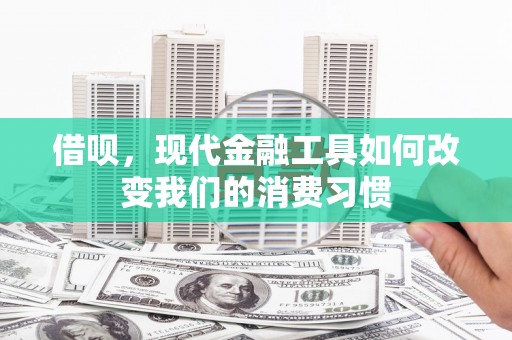 阿合奇借呗，现代金融工具如何改变我们的消费习惯