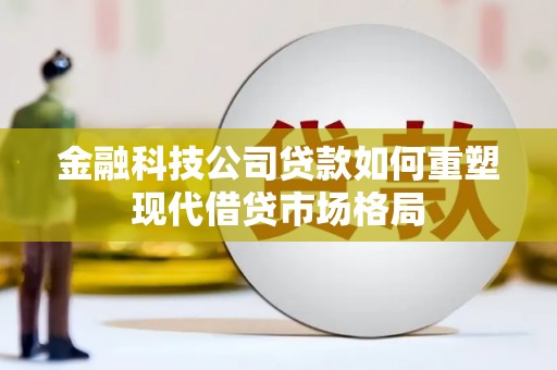阿合奇金融科技公司贷款如何重塑现代借贷市场格局