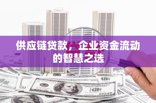 阿合奇供应链贷款，企业资金流动的智慧之选