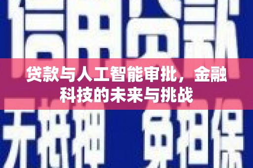 阿合奇贷款与人工智能审批，金融科技的未来与挑战
