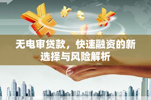 阿合奇无电审贷款，快速融资的新选择与风险解析
