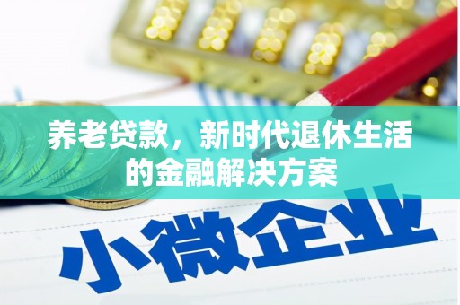 阿合奇养老贷款，新时代退休生活的金融解决方案