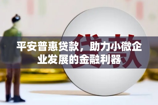阿合奇平安普惠贷款，助力小微企业发展的金融利器